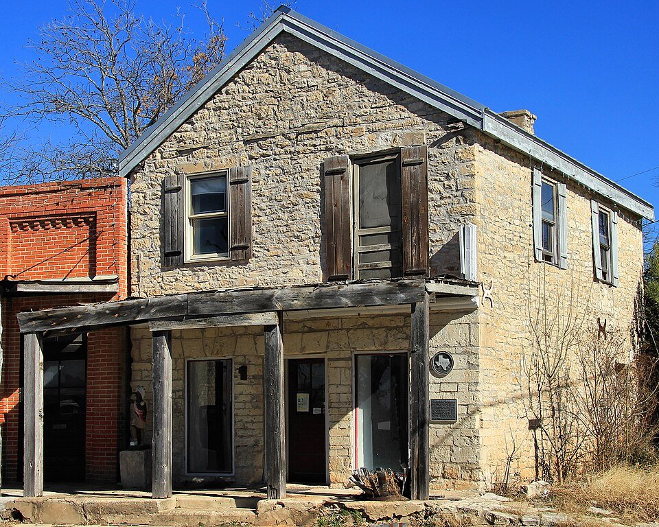 The Stubblefield Building in Liberty Hill, Texas, United States. The building was designated a Recorded Texas Historic L